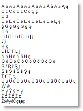 diacrieten utf8